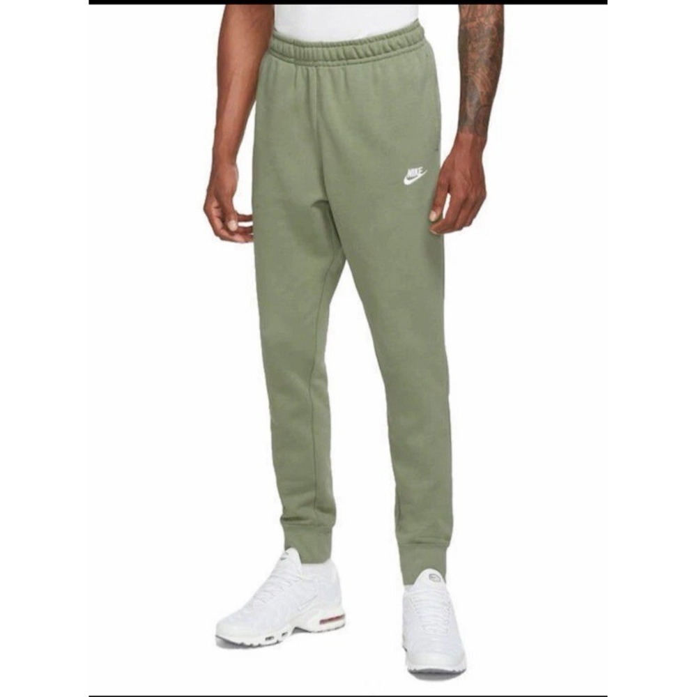 Nike Club Fleece Joggers L Green 30" Inseam BV2671-334 Sweatpants - Picture 1 of 7